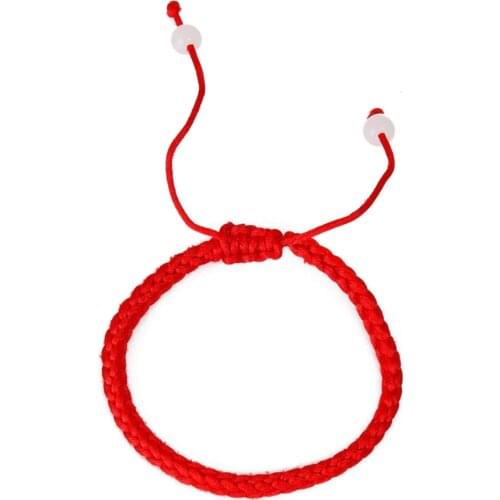 Handmade Polyester Kabbalah Red String Braided lucky Amulet Friendship Bracelets 27.5cm long Adjustable Women Men Jewelry 2 PCs