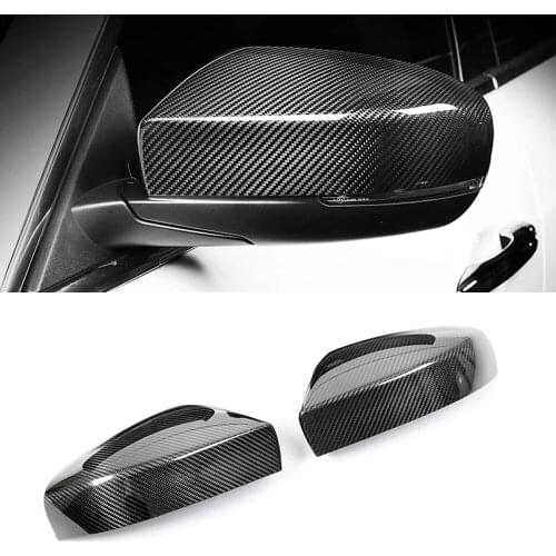 2pcs Car Styling Real Dry Carbon Fiber Rear View Mirror Cover Cap Shell For Maserati Ghibli Quattroporte levante 2013-2019