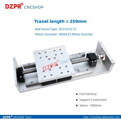 250mm Linear Stages Module Linear Module with linear rail + Nema23 motor bracket for CNC Part Linear Stages Module