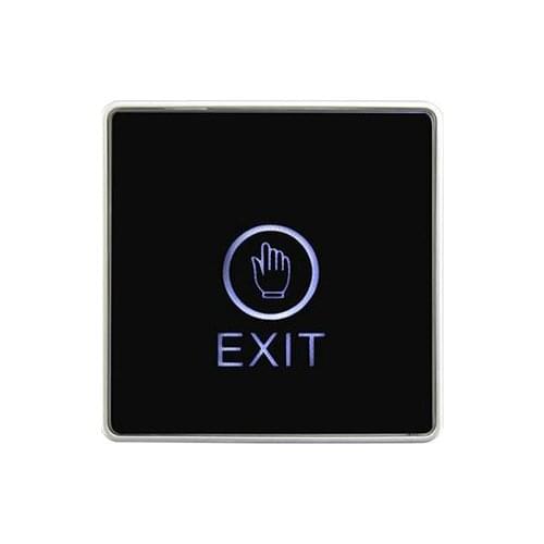 50pcs touch exit button Senior acrylic panel NO/NC/COM output blue back light electric box cassette