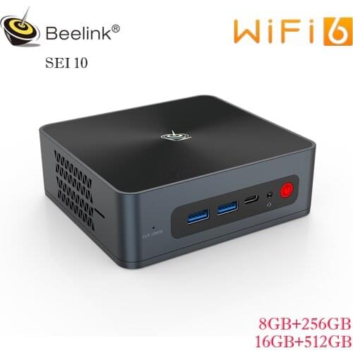 Beelink Sei 10 Mini PC 8G/16G RAM 256GB/512GB SSD Intel I3 Win10 Dual WIFI 2.4G+5.8G HD BT5.0 RJ45 Type-C USB3.0 Office mini PC
