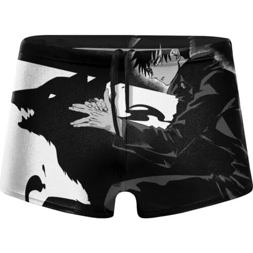 Jujutsu Kaisen Fast Dry Nylon Mens Swim Trunks Manview Swim Shorts with Europe Size Sexy Smmer Beach Shorts With Summer