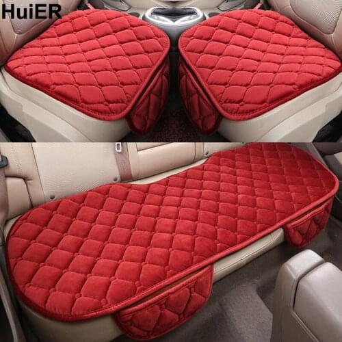 HuiER Car Seat Covers High Velvet 4 Seasons Seat Mat Protector Car Styling Car Seat Cushions Seat Cushion Non-slip Free Shipping