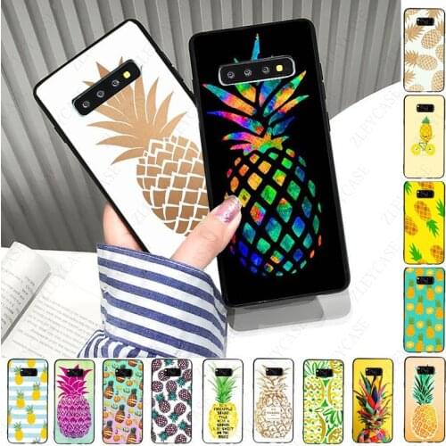 Gold Pineapple Pattern Phone Case For samsung s10 s20fe s9 s30 s20ultra s21plus note8 note9 note10plus note20 ultra Cover