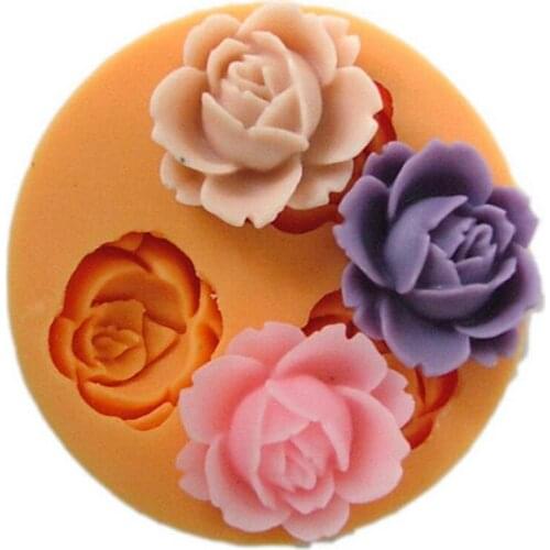 Dropshipping Flower Resin Mold DIY Rose Flower Silicone Fondant Cake Decorating Chocolate Cookie Soap Polymer Clay Freeshipping