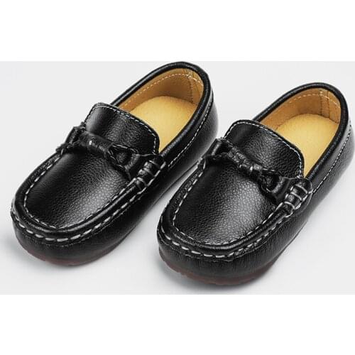 Kids Shoes Genuine Leather Shoes Loafers For Girls Large Size 2020 New Fashion Sneakers Children Peas Shoes Casual Boys Walking