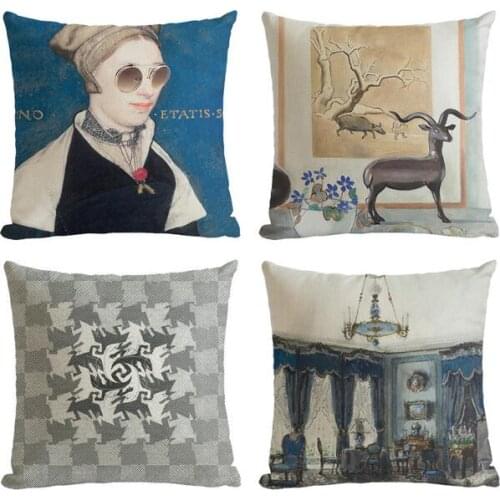 European Luxury Velvet Soft Retro Printed Cushion Cover Color Pillow Cover Home Decorative Pillow Case Throw for Sofa Bed