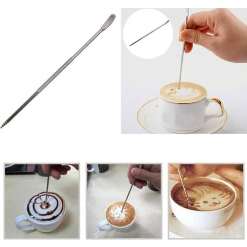 Hot sale Stainless Steel Barista Cappuccino Latte Espresso Coffee Decorating Pen Art Household Kitchen Tool