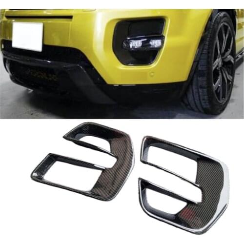 Carbon Fiber Front Bumper Fog Lamp Bezel Molding For Range Rover Evoque 2012-2015 Car Styling
