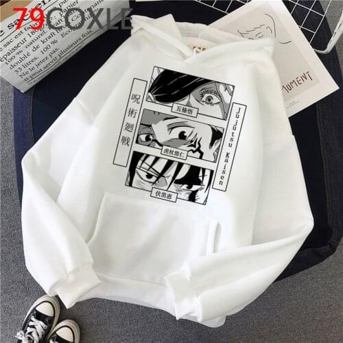 Hot Japanese Anime Jujutsu Kaisen Hoodies Men Winter 2021 Warm Cartoon Graphic Clothing Unisex Yuji Itadori Sweatshirts Male