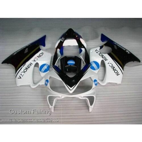 Injection Molded Free 7 Gifts Fairing Kit For Honda CBR600 F4I 01 02 03 White Blue Black Fairings CBR600 F4I 2001-2003 HC24