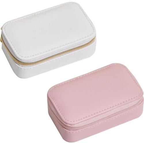 Small Jewelry Box,Portable Travel Jewelry Box Organizer Display Storage Case for Rings and Earrings