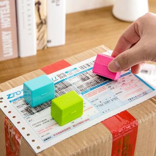 Fashion Style Rolling Garbled Confidential Seal Ink Scrapbooking Roller Stamp Guard Your ID SelfInking Stamp Messy Code Security