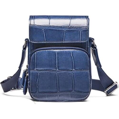 Gete America crocodile skin Mens bag Mobile phone bag new Single shoulder Small square bag chain Cigarette bag alligator