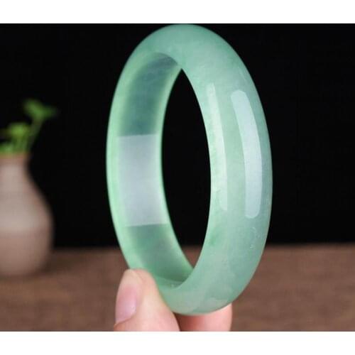 Genuine Natural Green Jade Bangle Bracelet Fashion Charm Jewellery Accessories Hand-carved Amulet Gifts For Women Men