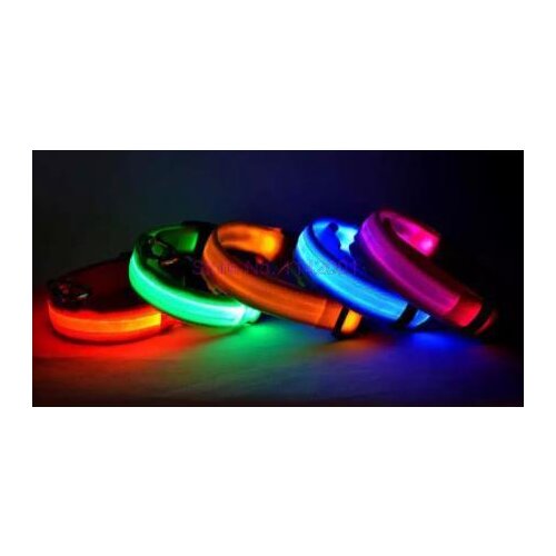 500pcs Nylon Led Pet Dog Luminous Collar Night Safety Flashing Glow In Dark Dog Cat Leash Adjustable Pet Supplies Accessories