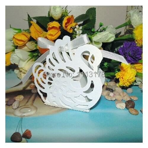 New wedding favors Acrylic Silver Swan Sweet Wedding Gift Candy box Candy gift box Wedding Favors holders