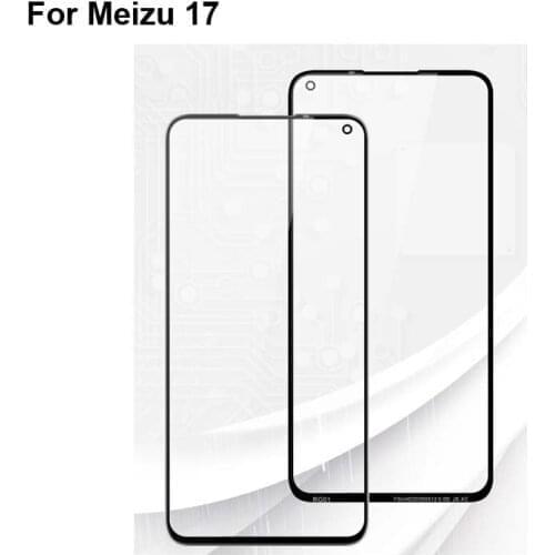 For Meizu 17 Front LCD Glass Lens touchscreen For Meizu 17 Power Touch screen Panel Outer Screen Glass without flex