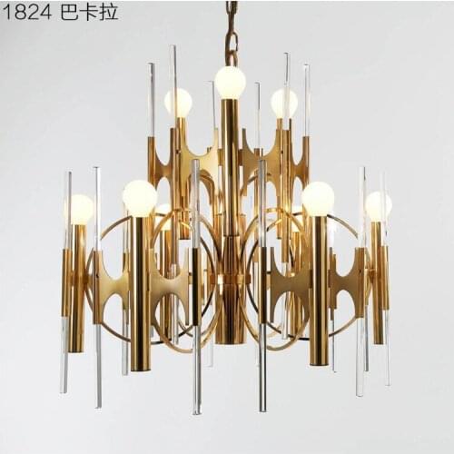 Postmodern light luxury chandelier creative French designer model room villa hotel lobby double atmospheric glass lamp