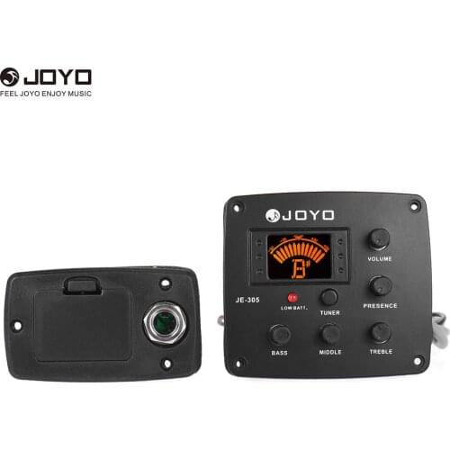 JOYO JE-305 Acoustic Guitar Piezo Pickup Preamp 4-Band EQ Equalizer Tuner System with LCD Display