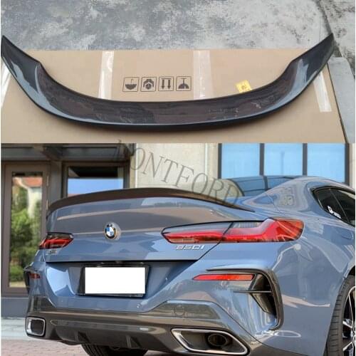 Rear Trunk Spoiler Wing Lip For BMW 8 Series G14 G15 G16 2 Door coupe 2019 - UP 840i V Style Dry Carbon Fiber Rear Trunk wings