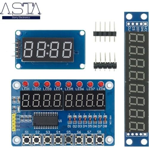 TM1637 4 Bits/TM1638/MAX7219 8 bit Digital LED Display Module 7 Segment 0.36Inch Clock RED Anode Tube Four Serial Driver