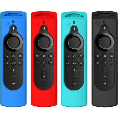 Protective Case Cover Soft Silicone Skin Shockproof Anti-Slip for Fire TV Stick 4K Voice Remote Controller
