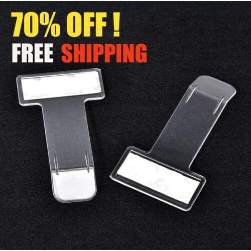 1Pcs Car ticket Clip Plastic Parking Receipt ticket Holder Sticker Windshield T-shape Folder Auto Interior Organizer TSLM1
