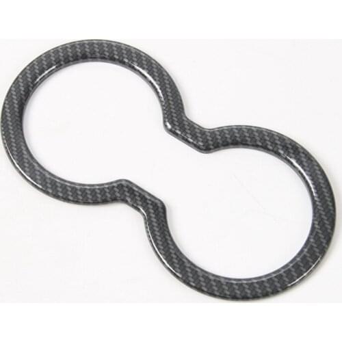 1Pcs Interior Car Rear Water Cup Holder Panel Ring Decoration Styilng Cover Frame Sticker Trim Fit For Compass 2017