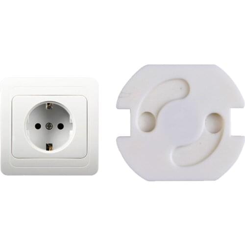 10pcs 2 Hole Round EU Standard Electrical Outlet Baby Children Safety Guard Protection Anti Electric Shock Plugs Protector Cover