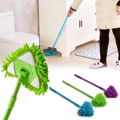 180 Degree Rotatable Adjustable Triangular Cleaning Mop Home Wall Ceiling Floor Cleaning Mop Household Dust Cleaning Supplies 2