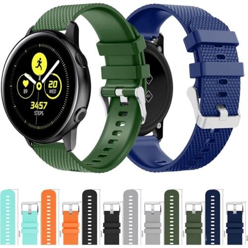 20 mm Watch Band Strap for Samsung gear S2 classic / gear sport silicone clock band, ticwatch 2 / E backup clock band bracelet