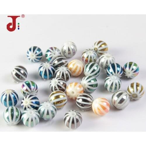 20pc New Style Unique Ceramic Beads Electroplating Pattern Balls For DIY Jewelry Necklace Accessories Creative Beads