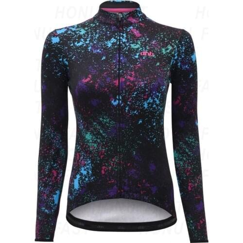 2021 DHB Cycling Jersey women Pro team Summer long Sleeve MTB Bicycle Cycling Clothing Ropa Ciclismo Maillot Bike Shirt top