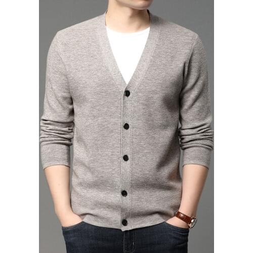 2021 Cardigan Sweater Mens Spring The New Listing Long Sleeve Solid Color Coat Leisure Tidal Current It Goes With Everything