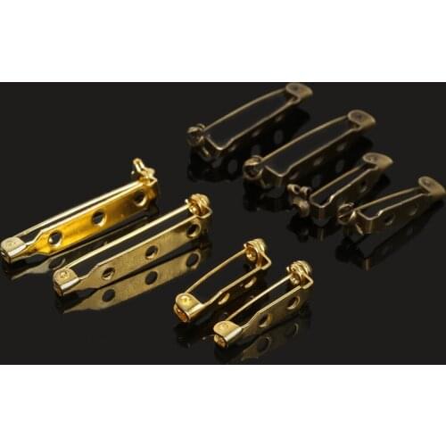 21x5mm 30Pcs Gold/Brass Plating Brooch Back Safety Catch Bar Pins Jewelry Findings Accessories basis for brooches