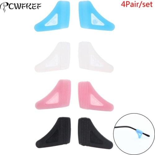4Pair Soft Silicone Anti-slip Holder For Glasses Accessories Ear Hook Sport Eyeglass Temple Tip Sports Lock Grip Holders
