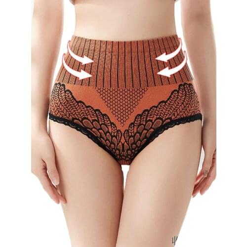 4Pcs/Lot Womens Panties Womens High-Waist Underwear Antibacterial Underwear Womens Belly Shaping Pants Underwear For Women