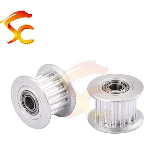 5PC 3D Printer GT2 16 teeth pulley wheel Perlin passive idler pulley wheel bore 3mm for belt width 6mm (with teeth)