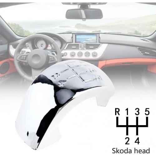 5 Speed 2 Color Manual Styling ABS Car Gear Shifter Shift Lever Knob Stick Handball Head Cover for Skoda/Octavia MK2 1Z0798001