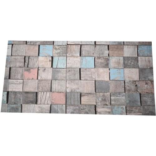 3D Vintage Wood Vinyl Waterproof Self-adhesive Flooring Tile Wall Tile Sticker Kitchen Bathroom 6 PCS