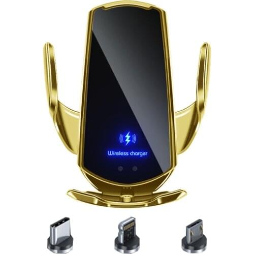 Car Wireless Charger Mobile Phone Bracket Induction Opening / Closing Fixing H8WE