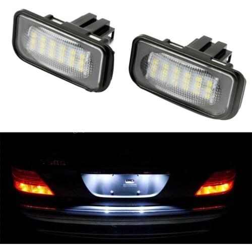 Car Led Number License Plate Light For Mercedes Benz C W203 4-Door Sedan CLK W209 Coupe C209 Cabriolet A209 Canbus Error Free