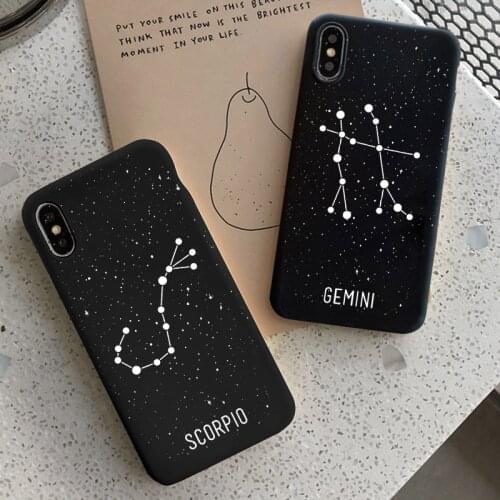 Twelve constellations with point Phone Cases For iPhone 11 12 Pro Max Case For iPhone X XR XS Max 8 6s 7 Plus SE 2020 Back Cover
