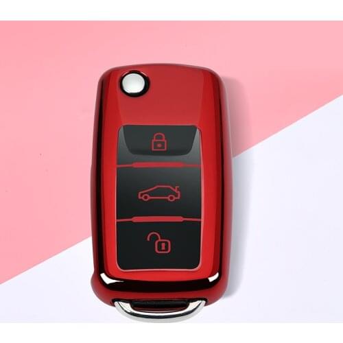Car Key case for VW Golf Bora Jetta POLO GOLF Passat Skoda octevia A5 Fabia seat Leon key cover keychain keyring