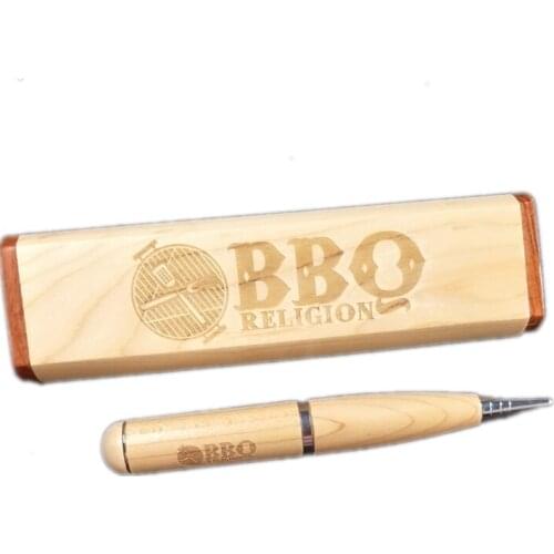 Custom LOGO Wooden Ballpoint Pen USB with Elegant Pen Box USB 2.0 Memory Flash Stick