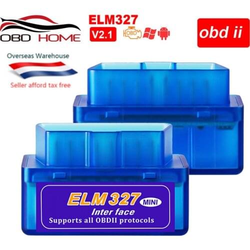OBD2 Super Mini ELM327 V2.1 V1.5 Bluetooth OBD2 Diagnostic Tool ELM 327 Works On Android/Windows Code Reader For OBDII Protocols