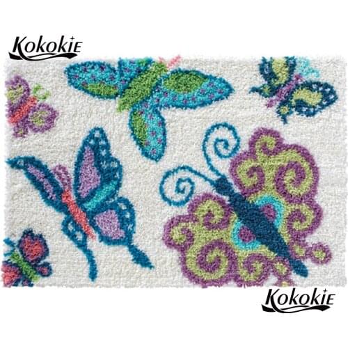 Diy tapijt latch hook rug canvas printing vloerklee handwerken knooppakket crochet needle for carpet embroidery Handmade decor