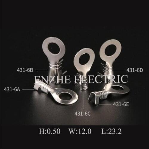 DJ431-6A/B Material thickn 0.45 auto terminal brass Plug-in terminal spring wire connector cable automotive wiring harness plug