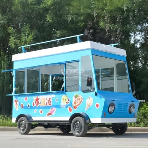 Manufacturers Design Electric Gelato Cart Candy Hot Dog Juice Trailer Mobile Food Truck Van for Ice Cream